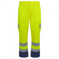 Front - PRORTX Mens Hi-Vis Cargo Trousers