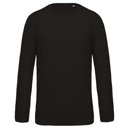 Front - Kariban Mens Organic Cotton Crew Neck Raglan Sweatshirt