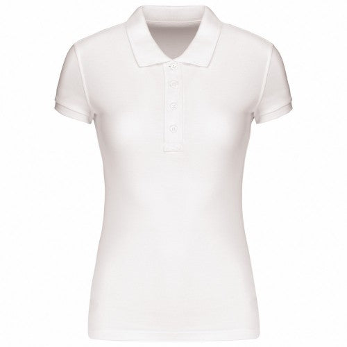 Front - Kariban Womens/Ladies Piqué Organic Slim Short-Sleeved Polo Shirt