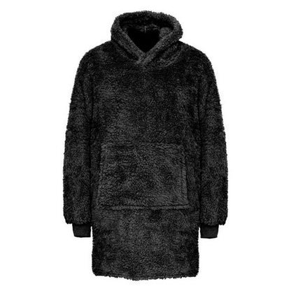 Front - Ribbon Unisex Adult Teddy Fleece Oversized Hoodie