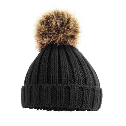 Front - Beechfield Baby Pom Pom Chunky Beanie
