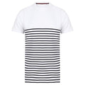 Front - Front Row Unisex Adult Breton Striped Tagless T-Shirt
