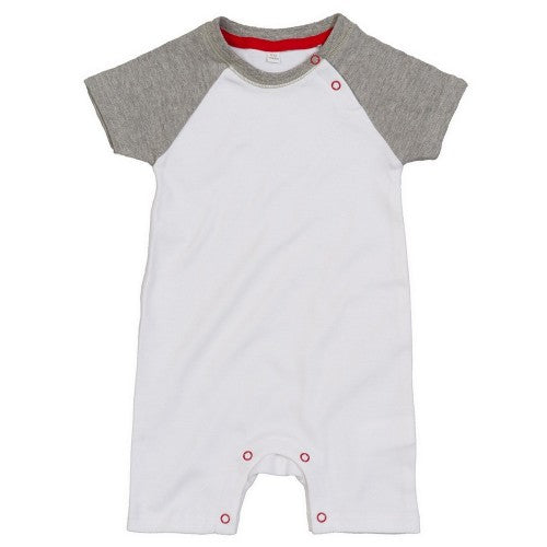Front - Babybugz Baby Melange Baseball Bodysuit