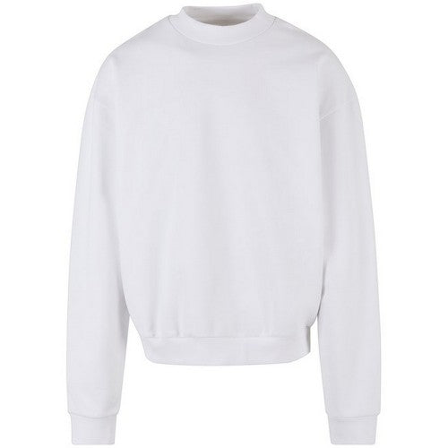 Front - Build Your Brand Mens Ultra Heavy Crew Neck Sweatshirt