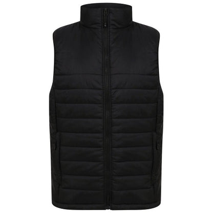Front - Henbury Unisex Adult Pongee Padded Gilet