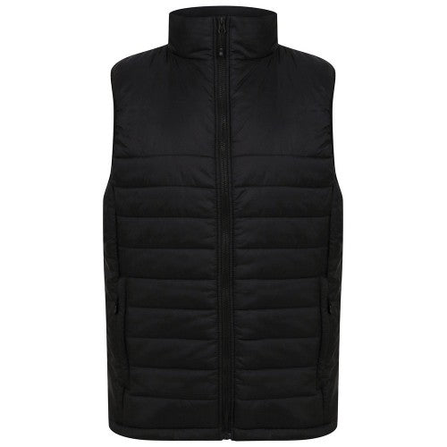Front - Henbury Unisex Adult Pongee Padded Gilet