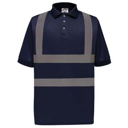 Front - Yoko Unisex Adult Hi-Vis Short-Sleeved Polo Shirt