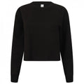 Front - SF Womens/Ladies Slounge Cropped Sweatshirt