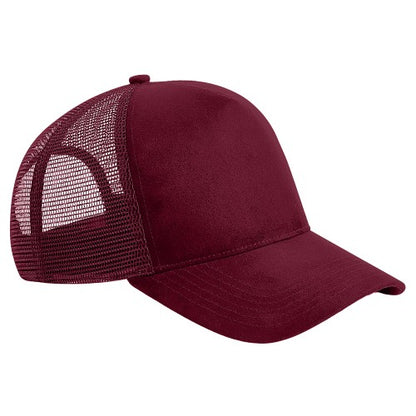 Front - Beechfield Unisex Adult Faux Suede Snapback Trucker Cap