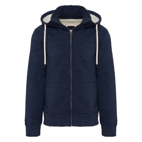 Front - Kariban Mens Vintage Heather Sherpa Lined Fleece Jacket