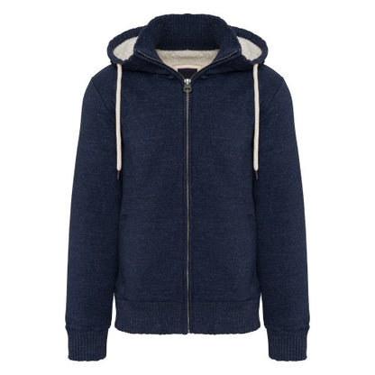 Front - Kariban Mens Vintage Heather Sherpa Lined Fleece Jacket
