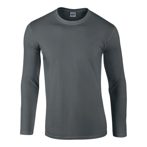 Fan Dark Green - Front - Gildan Unisex Adult Softstyle Long-Sleeved T-Shirt