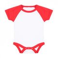 Front - Larkwood Baby Essential Short-Sleeved Baseball Bodysuit