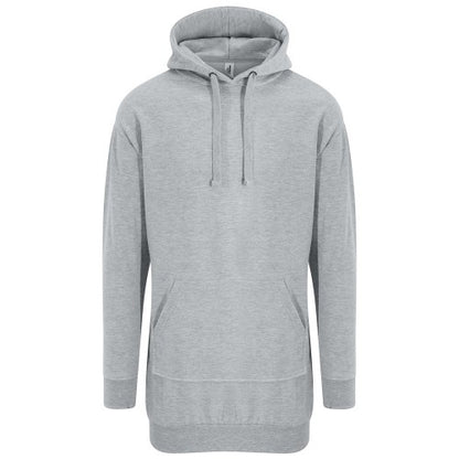Front - Awdis Womens/Ladies Heather Relaxed Fit Hoodie Dress