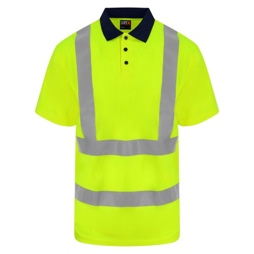 Front - PRORTX Unisex Adult High-Vis Polo Shirt