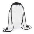 Front - Bagbase Transparent Drawstring Bag