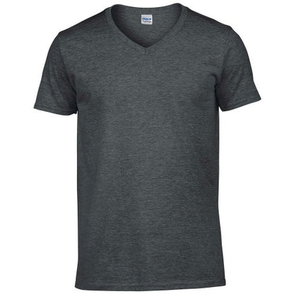 Front - Gildan Mens Heather V Neck T-Shirt