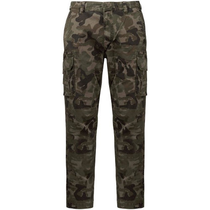 Front - Kariban Mens Twill Camo Cargo Trousers