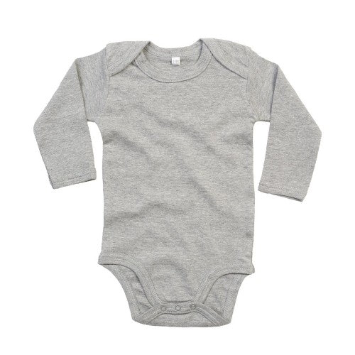 Front - Babybugz Baby Melange Long-Sleeved Bodysuit