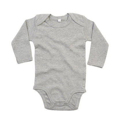 Front - Babybugz Baby Melange Long-Sleeved Bodysuit