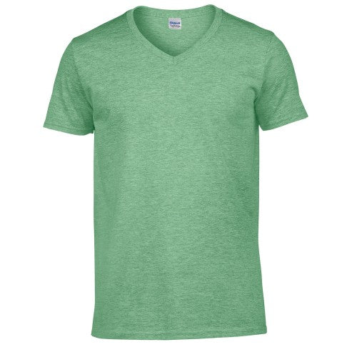 Front - Gildan Mens Softstyle V Neck T-Shirt