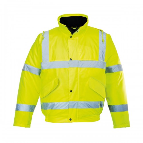 Front - Portwest Unisex Hi-Vis Bomber Jacket (S463) / Workwear / Safetywear