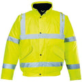 Front - Portwest Unisex Hi-Vis Bomber Jacket (S463) / Workwear / Safetywear