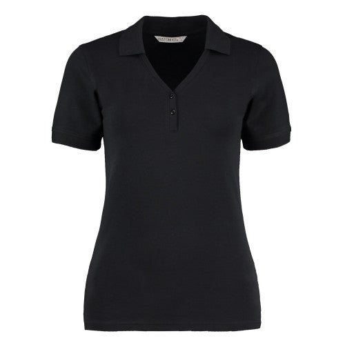 Front - Kustom Kit Womens/Ladies Sophia V Neck Polo Shirt