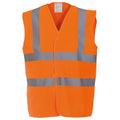 Front - Yoko Unisex Adult Hi-Vis Safety Waistcoat