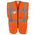 Front - Yoko Unisex Adult Executive Hi-Vis Safety Waistcoat