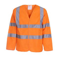 Front - Yoko Unisex Adult Hi-Vis Long-Sleeved Waistcoat