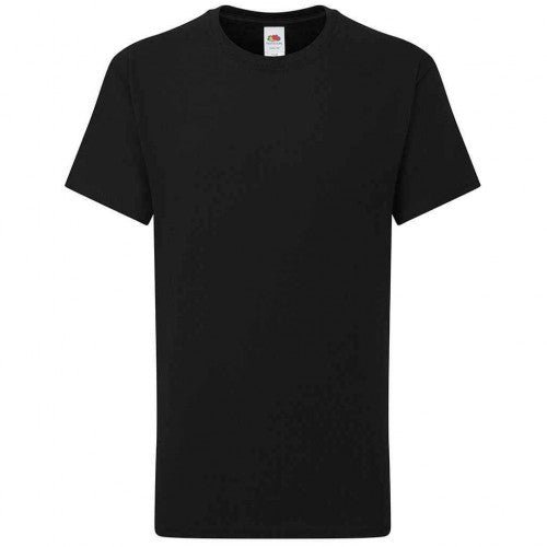 Front - Fruit of the Loom Childrens/Kids Iconic 195 Plain T-Shirt