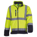 Front - Yoko Unisex Adult Hi-Vis Soft Shell Jacket