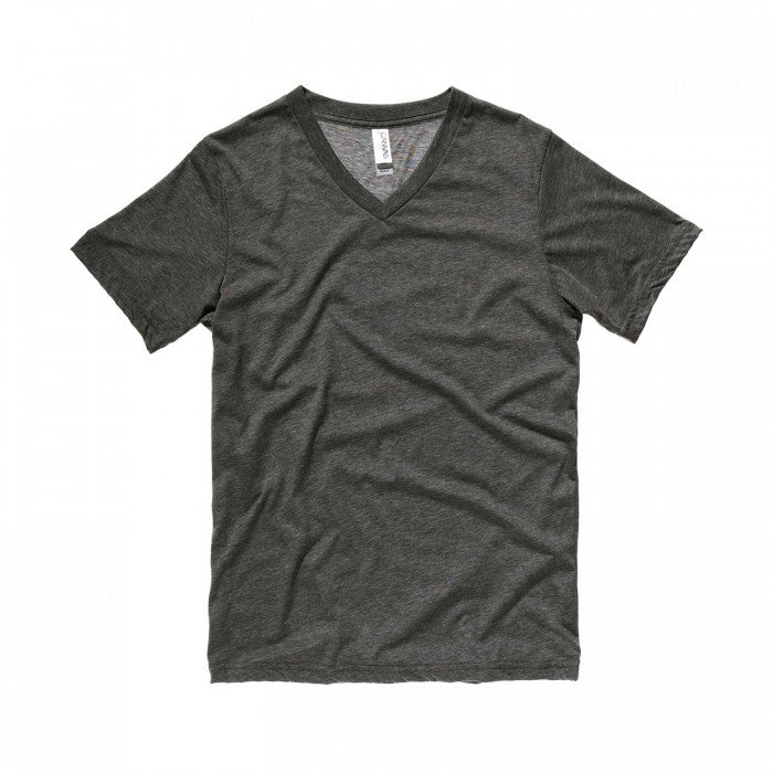 Front - Bella + Canvas Unisex Adult Heather Jersey V Neck T-Shirt