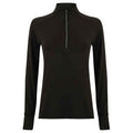 Front - Tombo Womens/Ladies Performance Quarter Zip Long-Sleeved Top