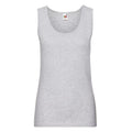 Front - Fruit of the Loom Womens/Ladies Valueweight Heather Lady Fit Vest Top