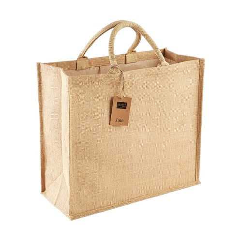 Front - Westford Mill Jumbo Jute Shopper Bag