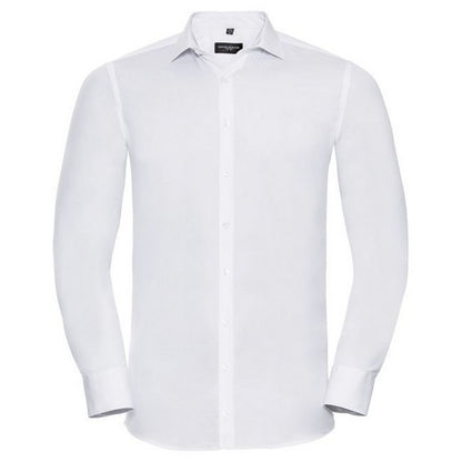 Front - Russell Collection Mens Ultimate Stretch Long-Sleeved Shirt