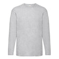 Front - Fruit of the Loom Mens Valueweight Heather Long-Sleeved T-Shirt
