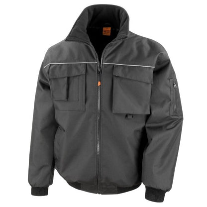 Front - WORK-GUARD by Result Mens Sabre Pilot Jacket