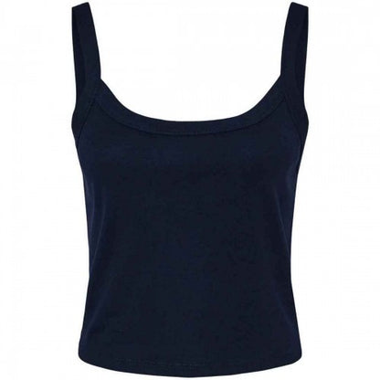 Front - Bella + Canvas Womens/Ladies Plain Micro-Rib Spaghetti Strap Tank Top