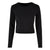 Front - Build Your Brand Womens/Ladies Long-Sleeved Crop Top