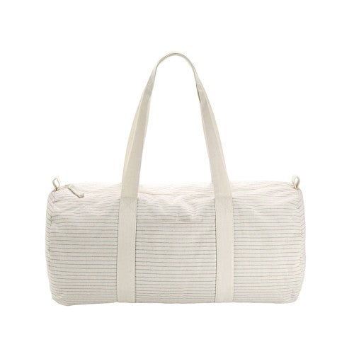 Front - Westford Mill Striped Organic Cotton Duffle Bag