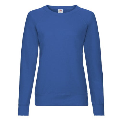 Front - Fruit of the Loom Womens/Ladies Lightweight Lady Fit Raglan Sweatshirt