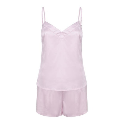 Front - Towel City Womens/Ladies Satin Short Pyjama Set
