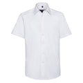 Front - Russell Collection Mens Plain Oxford Easy-Care Short-Sleeved Shirt