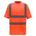 Front - Yoko Unisex Adult Hi-Vis Safety Short-Sleeved T-Shirt