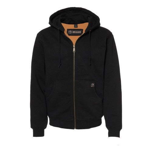 Front - DRI DUCK Crossfire Heavyweight Power Fleece Hooded Jacket with Thermal Lining