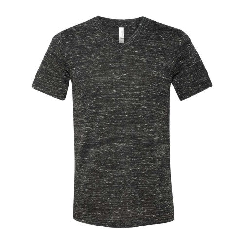 Front - BELLA + CANVAS Textured Jersey V-Neck Tee