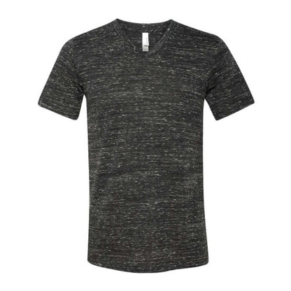 Front - BELLA + CANVAS Textured Jersey V-Neck Tee